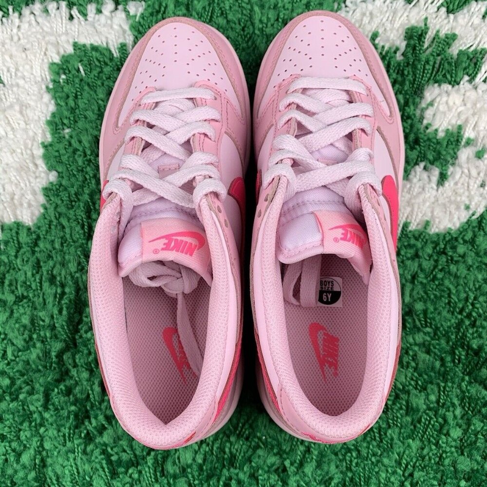 Nike Dunk Low GS Triple Pink size 6Y Women’s size 7.5 NEW DH9765-600 - Picture 7 of 12